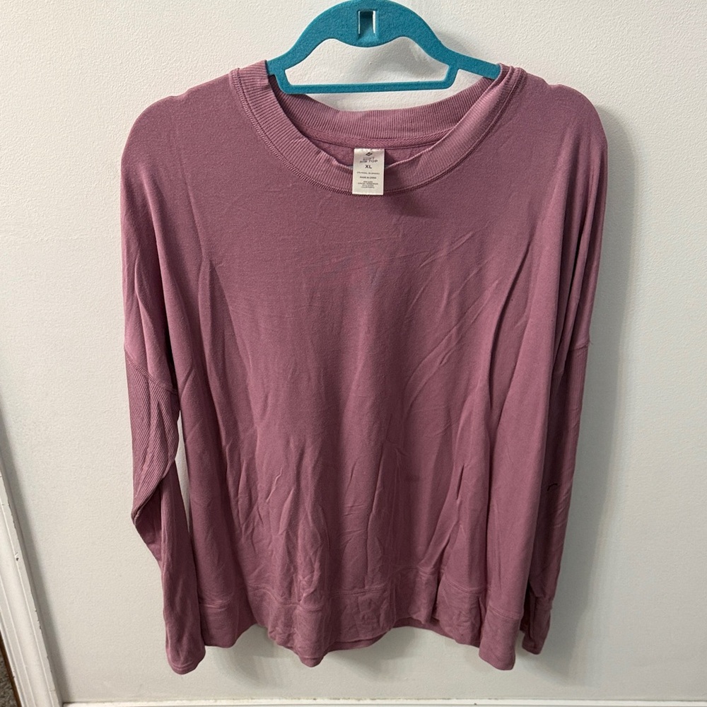 Elegant Long Sleeve Top in Mauve